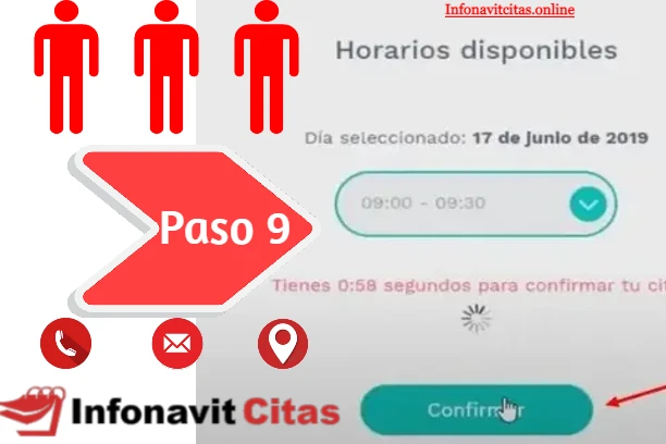 paso 9 para agendar cita en Infonavit